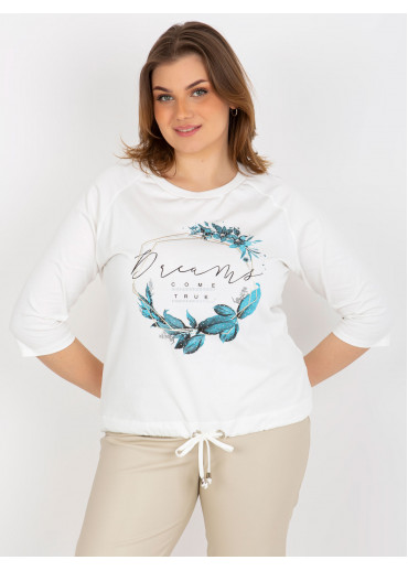 Smotanovo biele tričko s potlačou