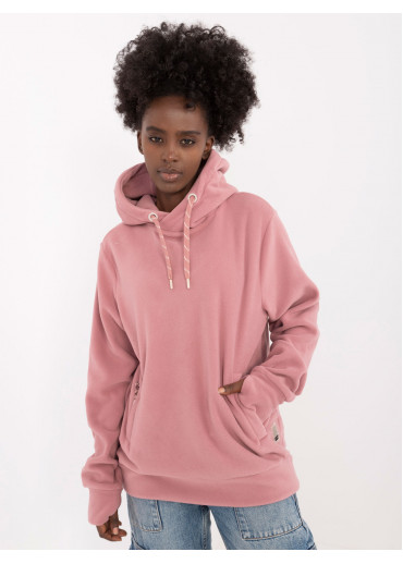 Tmavopúdrovo ružová dámska mikina