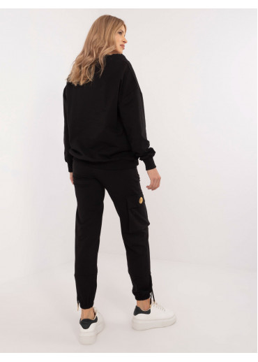 Čierna nadčasová tepláková súprava