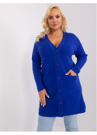 Kobaltovo modrý predĺžený sveter