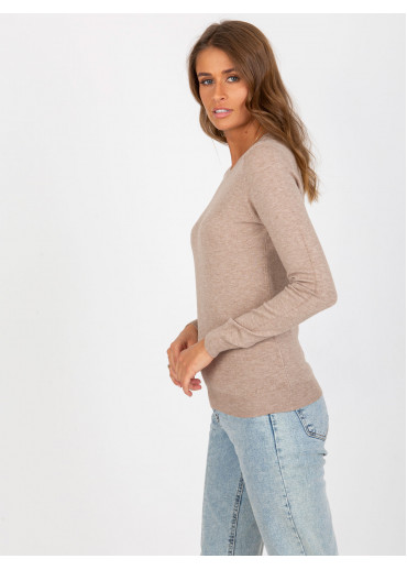 Béžovo hnedý pulóver