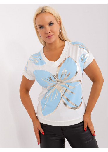 Svetlomodré tričko s potlačou