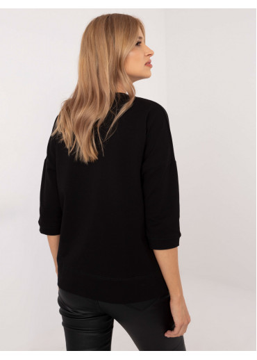 Čierna dámska mikina