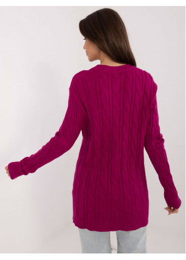 Bordovo červený dámsky predĺžený sveter