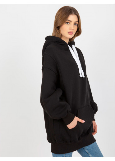 Čierna predĺžená mikina