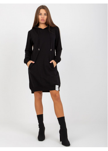 Čierna mikinová tunika