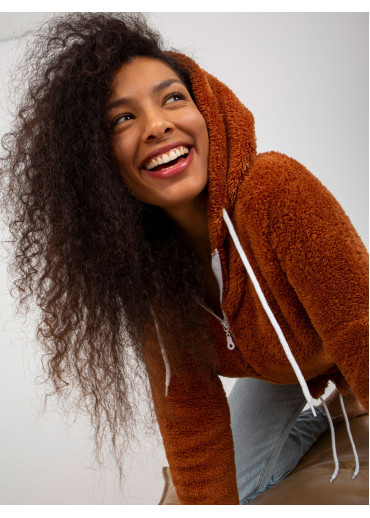 Hnedá mikina s kapucňou