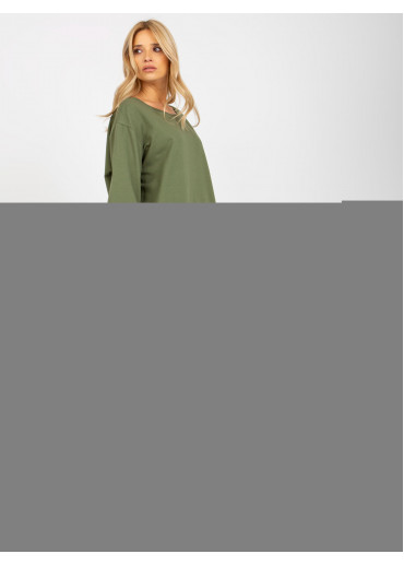 Khaki zelená mikinová tunika