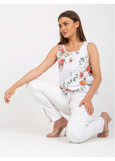 Biely kvetovaný top
