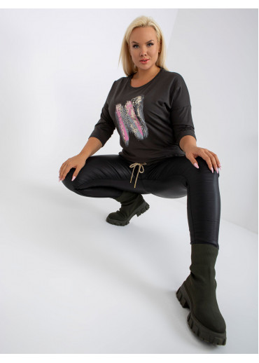 Tmavosivé tričko s potlačou