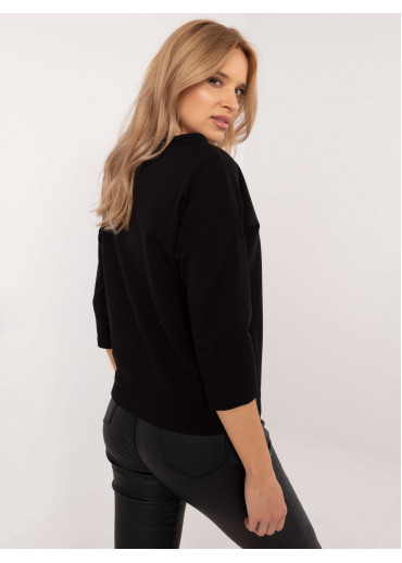 Čierna mikina s potlačou