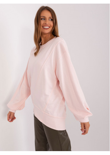 Púdrovo ružová basic mikina