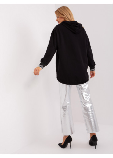 Čierna mikina s kapucňou