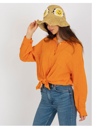 Oranžová predĺžená košeľa