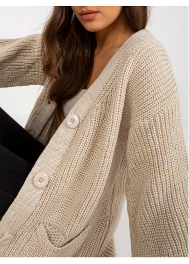 Béžovo hnedý kardigán