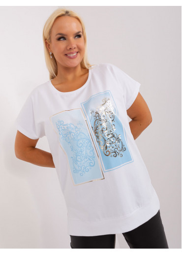 Svetlomodré tričko s potlačou