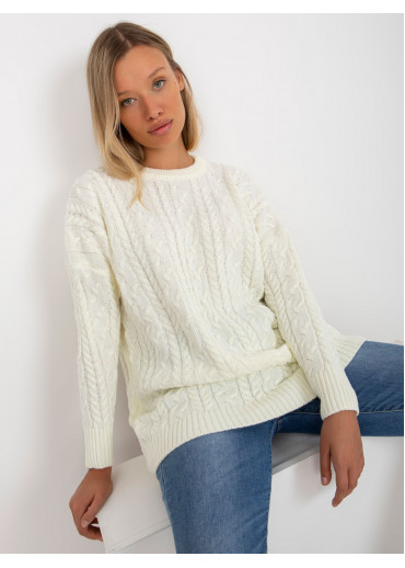 Smotanovo biely predĺžený sveter