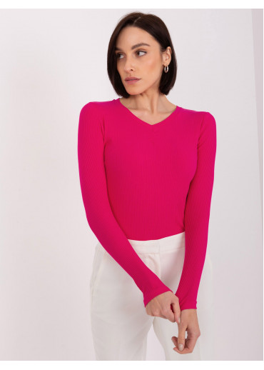 Fuchsiovo ružové tričko s dlhým rukávom