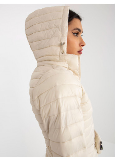 Béžovo hnedá prešívaná bunda