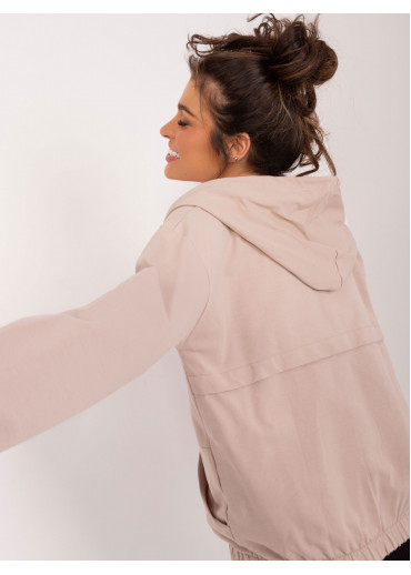 Béžovo hnedá mikina s kapucňou