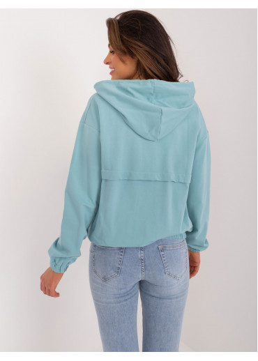 Svetlozelená mikina s kapucňou