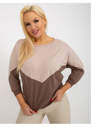 Béžovo hnedé dvojfarebné tričko