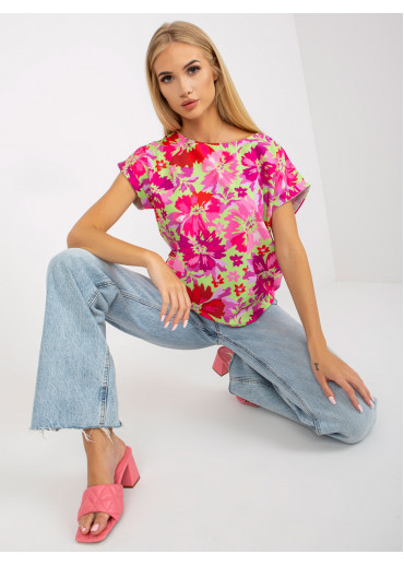 Ružová vzorovaná blúzka