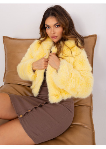 Vanilkovo žltá krátka bunda