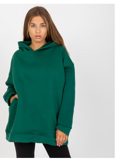Tmavozelená oversize mikina