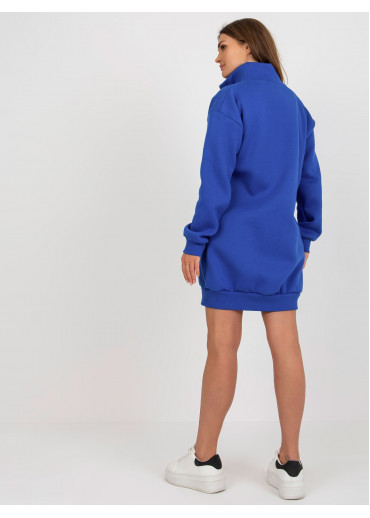 Kobaltovo modrá predĺžená mikina