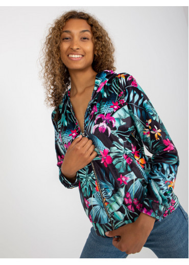 Modrá kvetovaná mikina