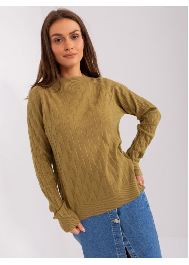 Olivovo zelený pulóver
