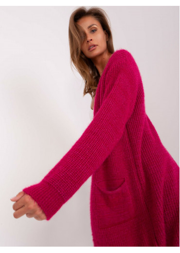 Fuchsiovo ružový kardigán