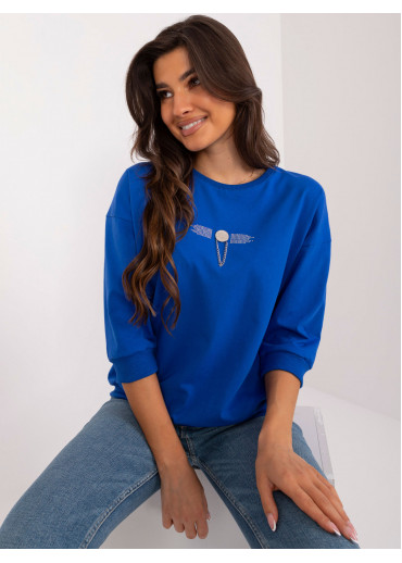 Kobaltovo modré dámske tričko