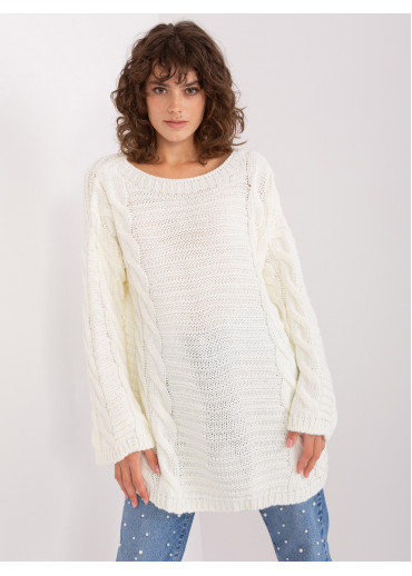Smotanovo biely pletený pulóver