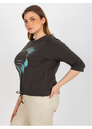 Tmavosivé tričko s potlačou