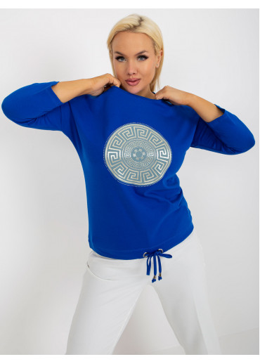 Modré tričko s potlačou