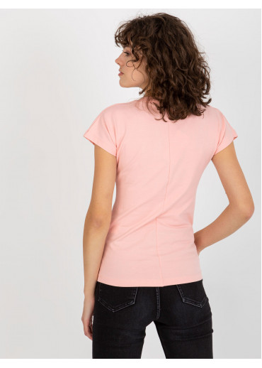 Broskyňovo ružové basic tričko