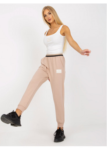 Béžovo hnedé tepláky