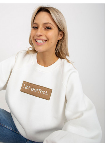 Smotanovo biela mikina Not perfect