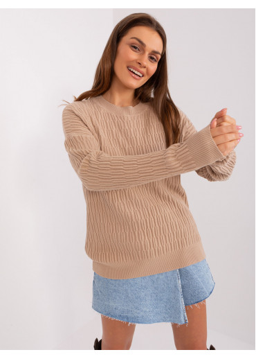 Béžovo hnedý pulóver