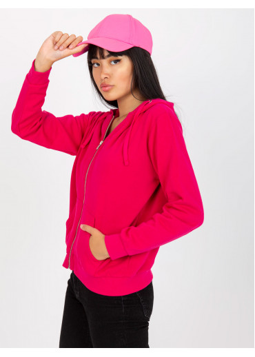 Fuchsiovo ružová basic mikina