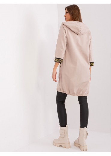 Béžovo hnedá dlhá mikina