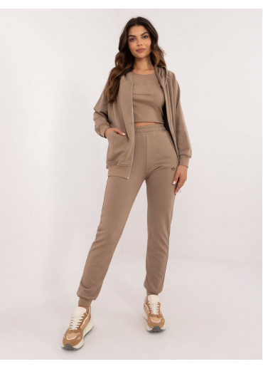 Béžovo hnedá tepláková súprava