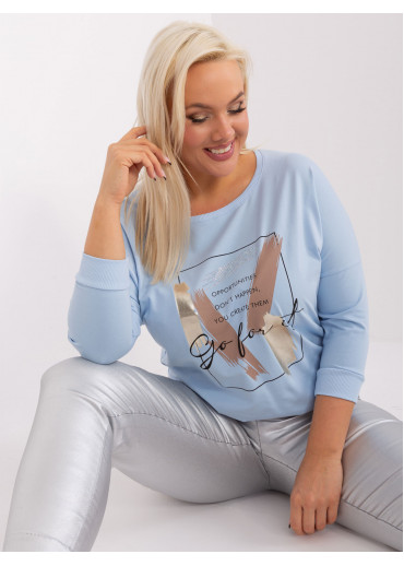 Svetlomodré tričko s potlačou