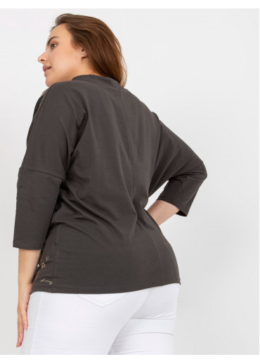 Khaki zelené tričko s potlačou