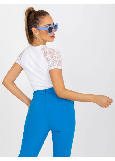 Biele tričko s čipkovanými rukávmi