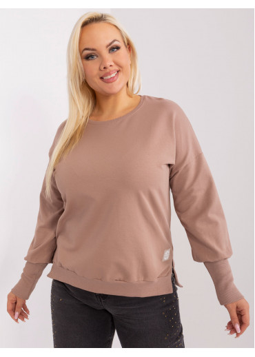 Béžovo hnedé tričko s dlhým rukávom