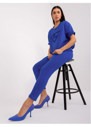 Kobaltovo modrý teplákový komplet