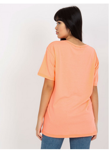 Oranžové basic tričko s potlačou